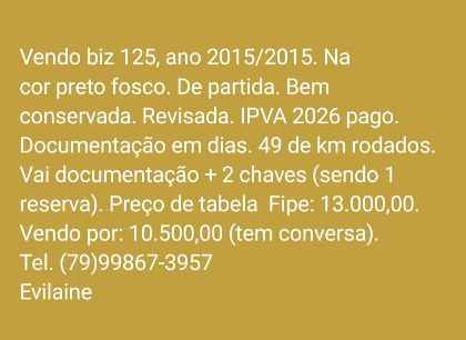 Vendo Biz 125 ES
